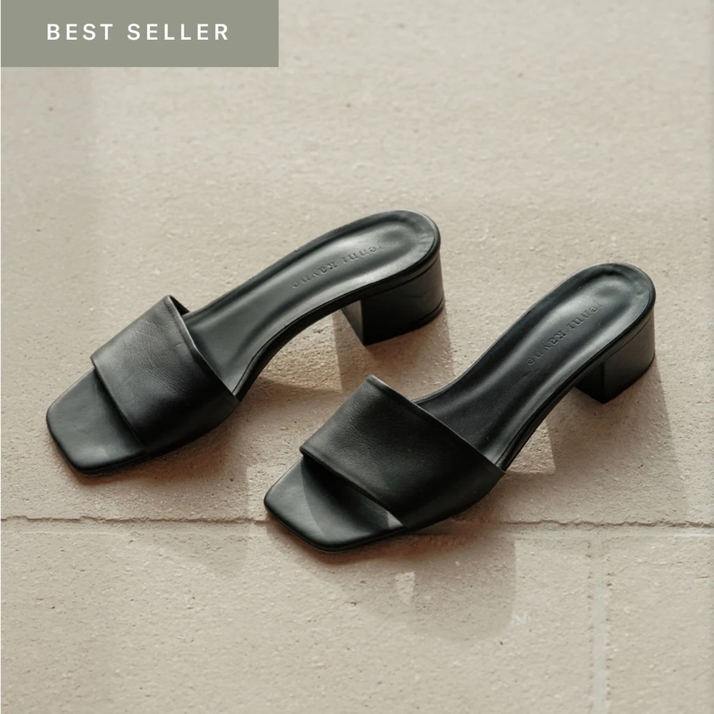Jenni Kayne Leather Miller Heeled Slide